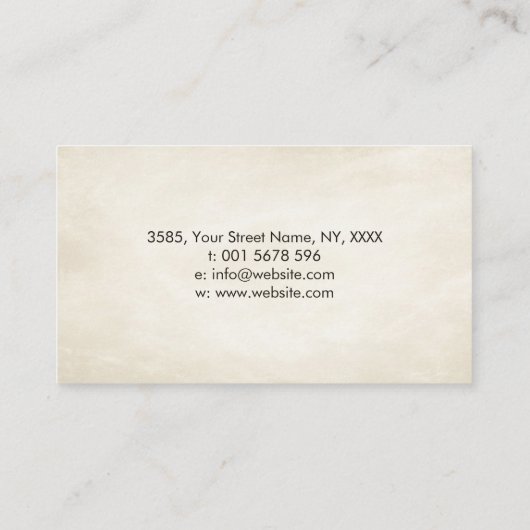 エンソゼンサークル桜ツリー – 金ゴールドさくらんぼブロッサム 名刺 (裏面)