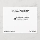 エンターテイナーヘッドショットカード ポストカード (裏面)