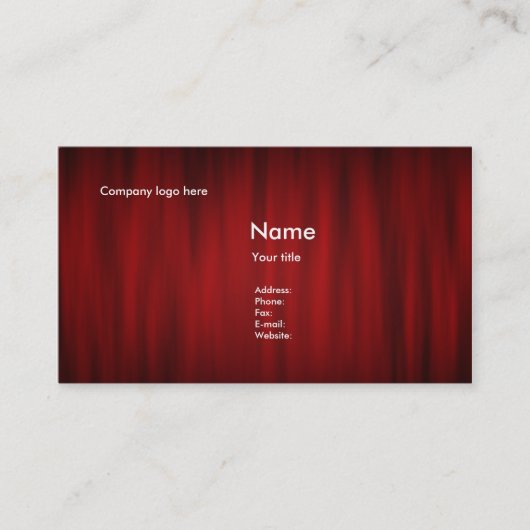 エンターテイメントの名刺 名刺 (正面)