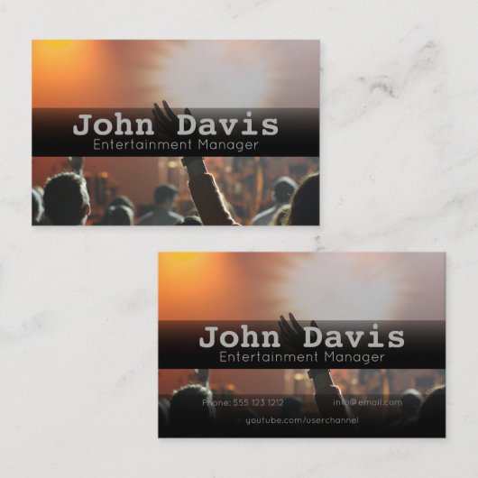エンターテイメントマネージャーの名刺 名刺 (正面/裏面)