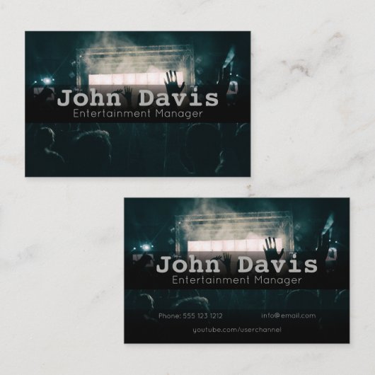 エンターテイメントマネージャーの名刺 名刺 (正面/裏面)