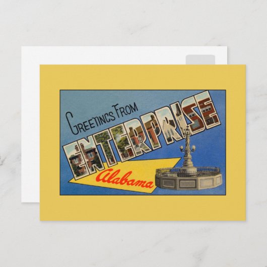 エンタープライズALからのヴィンテージの挨拶 ポストカード (正面/裏面)