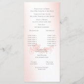 エンチャクテッドピンクフェアリーテーブル結婚式 プログラム (裏面)