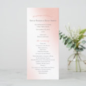 エンチャクテッドピンクフェアリーテーブル結婚式 プログラム (スタンド正面)