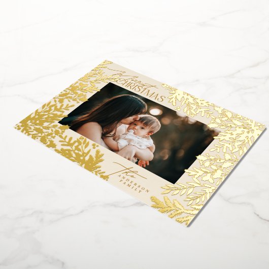 エンチャンティンクラシックグのエレガンスクリスマスホリダ 箔シーズンカード (回転した状態)