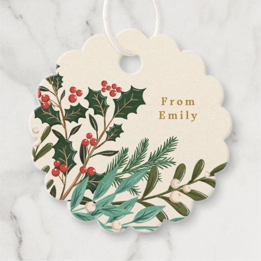 エンチャンティンクラシックグエレガンスクリスマスホリデー フェイバータグ (正面)