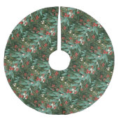 エンチャンティンクラシックグエレガンスクリスマスホリデー ブラッシュドポリエステルツリースカート (正面)