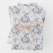 エンチャンティングベア&ガールパーソナライズされたフェスティバル ラッピングペーパーシート (インサイチュ)