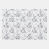 エンチャンティングベア&ガールパーソナライズされたフェスティバル ラッピングペーパーシート (正面)