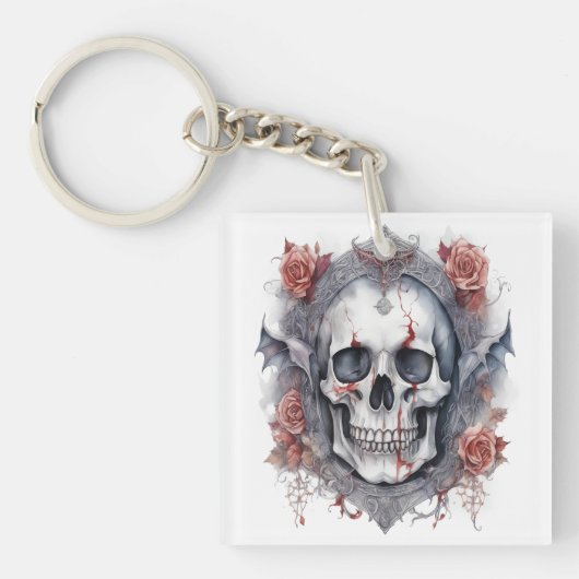 エンチャンティンハロウィーンヴァンパイアスカルアート キーホルダー (正面)