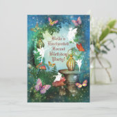 エンチャンテッドウッドランドフェアリーフォレストパーティの招待状 招待状 (スタンド正面)