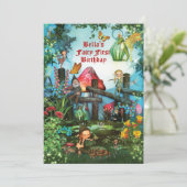 エンチャンテッドウッドランドフェアリーフォレストパーティの招待状 招待状 (スタンド正面)