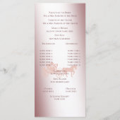 エンチャンテッドフェアリーテーブルキャッスル結婚式 プログラム (裏面)