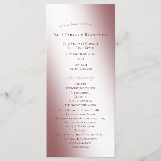 エンチャンテッドフェアリーテーブルキャッスル結婚式 プログラム (正面)