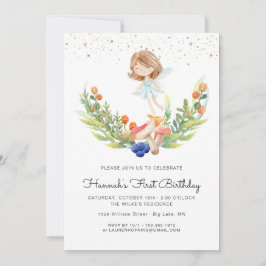 エンチャンテッドフォレストフェアリー誕生日招待状 招待状