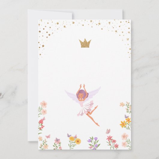 エンチャンテッドマジカルガーデンフェアリーフォレスト誕生日 サンキューカード (裏面)