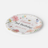 エンチャンテッドマジカルガーデンフェアリーフォレスト誕生日 ペーパープレート (アングル)