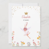 エンチャンテッドマジカルガーデンフェアリーフォレスト誕生日 招待状 (裏面)