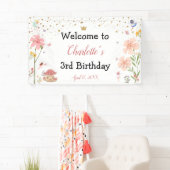 エンチャンテッドマジカルガーデンフォレスト誕生日バックドロップ 横断幕 (インサイチュ)