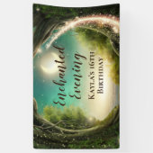 エンチャンテッド夕べ誕生日バナー 横断幕 (縦)