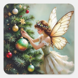 エンチャンテッド ビンテージ フェアリー クリスマス スクエアシール