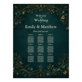 エンチャンテッド・フォレスト・ウェディング・シートチャート ポスター