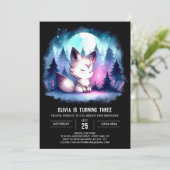 エンチャントおもしろいウルフ誕生日 招待状 (スタンド正面)