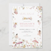 エンチャントお洒落ドフェアリー誕生日招待状 招待状 (正面)