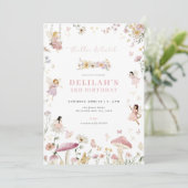 エンチャントお洒落ドフェアリー誕生日招待状 招待状 (スタンド正面)