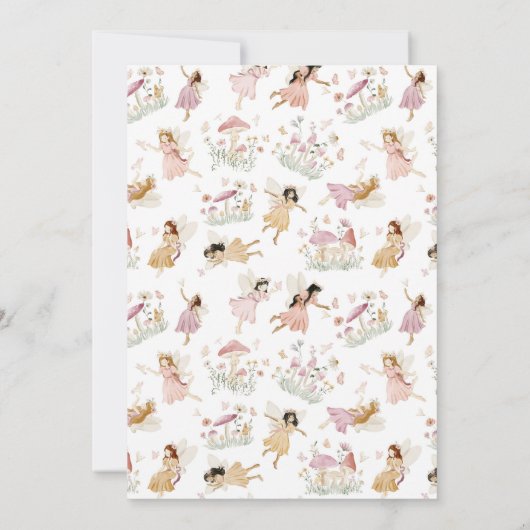 エンチャントお洒落ドフェアリー誕生日招待状 招待状 (裏面)
