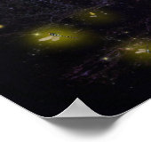 エンチャントお洒落ドフォレストホタル妖精 ポスター (角)