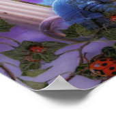 エンチャントお洒落ドフォレストライオンファンタジー ポスター (角)