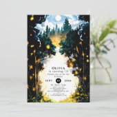 エンチャントお洒落メントウッドランド誕生日 招待状 (スタンド正面)