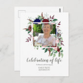 エンチャントお祝いのLIFE PHOTO Memorial ポストカード (正面/裏面)