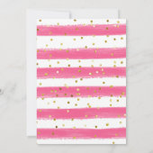 エンチャントかわいらしドフォレストアニマルベビーガールシャワー 招待状 (裏面)