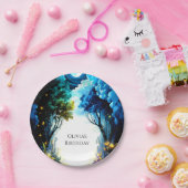 エンチャントきらめくメントウッドランド誕生日 ペーパープレート (パーティー)