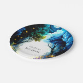 エンチャントきらめくメントウッドランド誕生日 ペーパープレート (アングル)