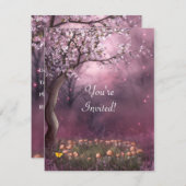 エンチャントさくらんぼブロッサムガーデンイベント招待状 招待状 (正面/裏面)