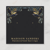 エンチャントされたラヴェンスウィッチースタッドイヤリングディスプレイ スクエア名刺 (正面)