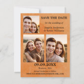 エンチャントされた森の写真の日付を保存 案内状 (裏面)