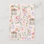 エンチャントされた森の妖精の本のためのベビーガール エンクロージャーカード (裏面)