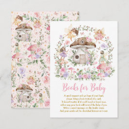 エンチャントされた森の妖精の本のためのベビーガール エンクロージャーカード