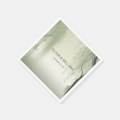 エンチャントされた葉エレガンスインスパイア春 スタンダードカクテルナプキン (角)