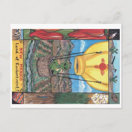 「エンチャントの土地」ニューメキシコのはがき ポストカード (正面)