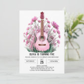 エンチャントアコースティックバラドギター誕生日 招待状 (スタンド正面)