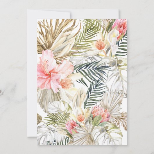 エンチャントアフリカンサファリ結婚式招待状 招待状 (裏面)