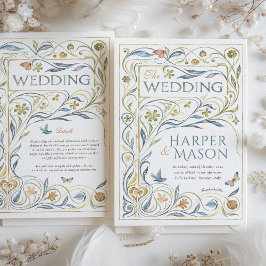 エンチャントアールヌーボーフローラ結婚ー 招待状