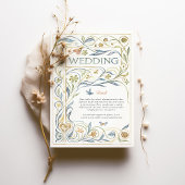 エンチャントアールヌーボーフローラ結婚ー 招待状