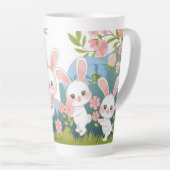 エンチャントイースターお祝いデザイン カフェラテマグ (右アングル)