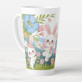 エンチャントイースターお祝いデザイン カフェラテマグ (左アングル)